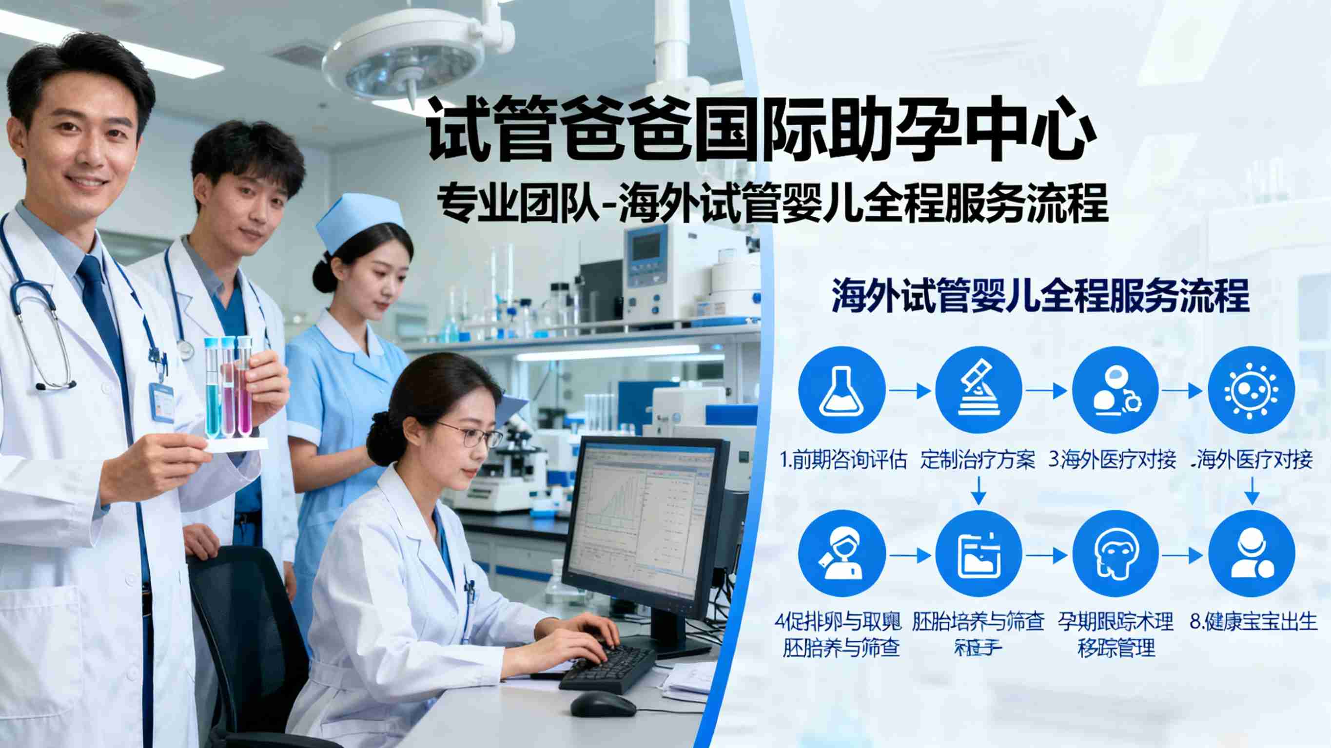 试管爸爸国际助孕中心专业团队-海外试管婴儿全程服务流程