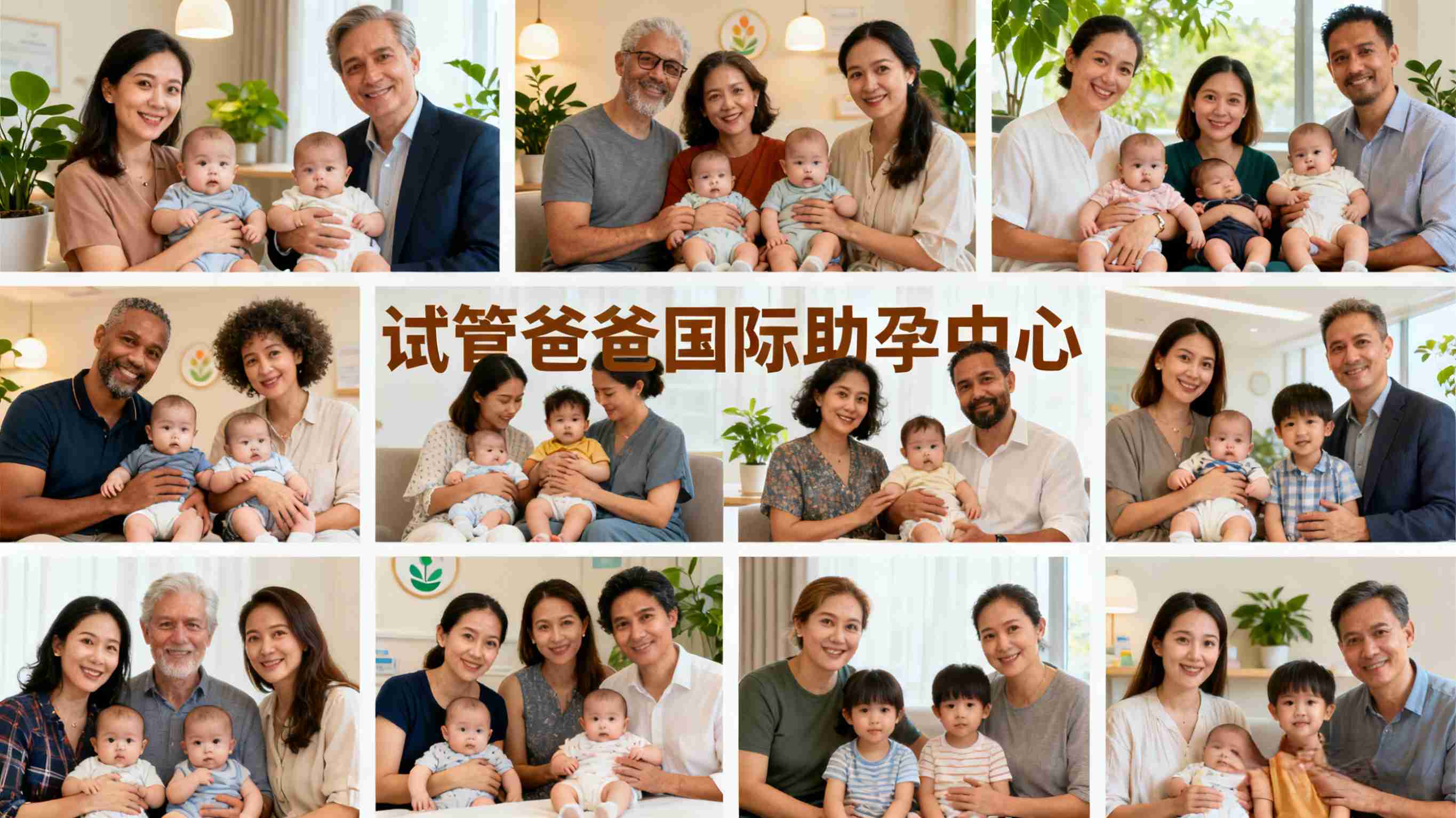试管爸爸国际助孕中心服务成果-海外试管婴儿成功家庭合影